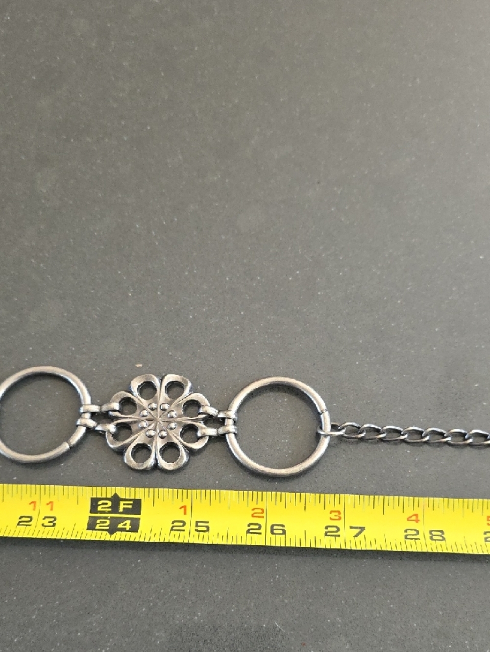 Vintage Silver Floral-Link Women's Belt - Picture 3 of 3
